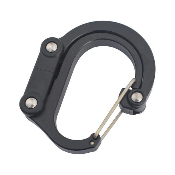 Mosquetón Advancent Aleación de aluminio Plegable 360 grados Negro