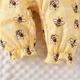 thumbnail image 4 of mgoYE Baby Girl Clothes 0 3 6 9 12 18 Months Newborn Baby Girl Clothes Fall Outfit Long Sleeve Ribbed Romper Floral Suspender Overalls Shorts Set with Headband 3PC 6-9 Months, 4 of 7