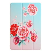 Case For Apple iPad Pro (11 inch) 2024 Thin Lightweight Trifold Stand Magnetic Closure PU Leather Hard Shell Folio Hybrid Protective Tablet Cover [ Blooming Floral ]