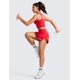 thumbnail image 3 of Shorts CRZ YOGA Cintura Alta Dolphin con Corte Lateral 3" Rojo S, 3 of 7
