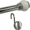 Shower Rod Set With Hooks, Chrome