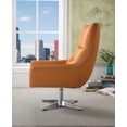 thumbnail image 4 of Accent Chair in Orange Leather Gel, 4 of 5