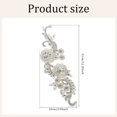 thumbnail image 3 of 2 Pcs Rhinestone Beaded Bodice Applique Handmade Beaded Crystal Patches DIY Clothing Applique Patches Exquisite Rhinestone Applique for Wedding Prom Dress Decorative Accessories, 3 of 11