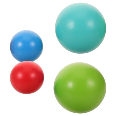 OULII 4pcs Wooden Croquet Balls Assorted Color for Fun Teamwork Activity in Garden