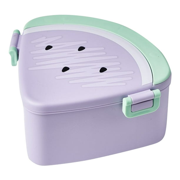 Lindo Práctico Bento Almuerzo para Niños a Prueba de Fugas Fruta Microondas Contenedor con 3 Compartimentos Divididos Cartoon Bento Lunch