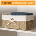 thumbnail image 6 of Seagrass Shelf Basket Lined with White Lining, 6 of 7