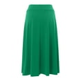 thumbnail image 2 of Women's Solid Lightweight Flare Midi Skirt - Pull-On Closure, Polyester Stretchy Fabric for S-XXL Plus Sizes, 2 of 5