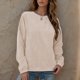thumbnail image 1 of Sentuca - Camisetas de cuello redondo para mujer, camisetas casuales de manga larga, color caqui, tallas S, 1 of 6