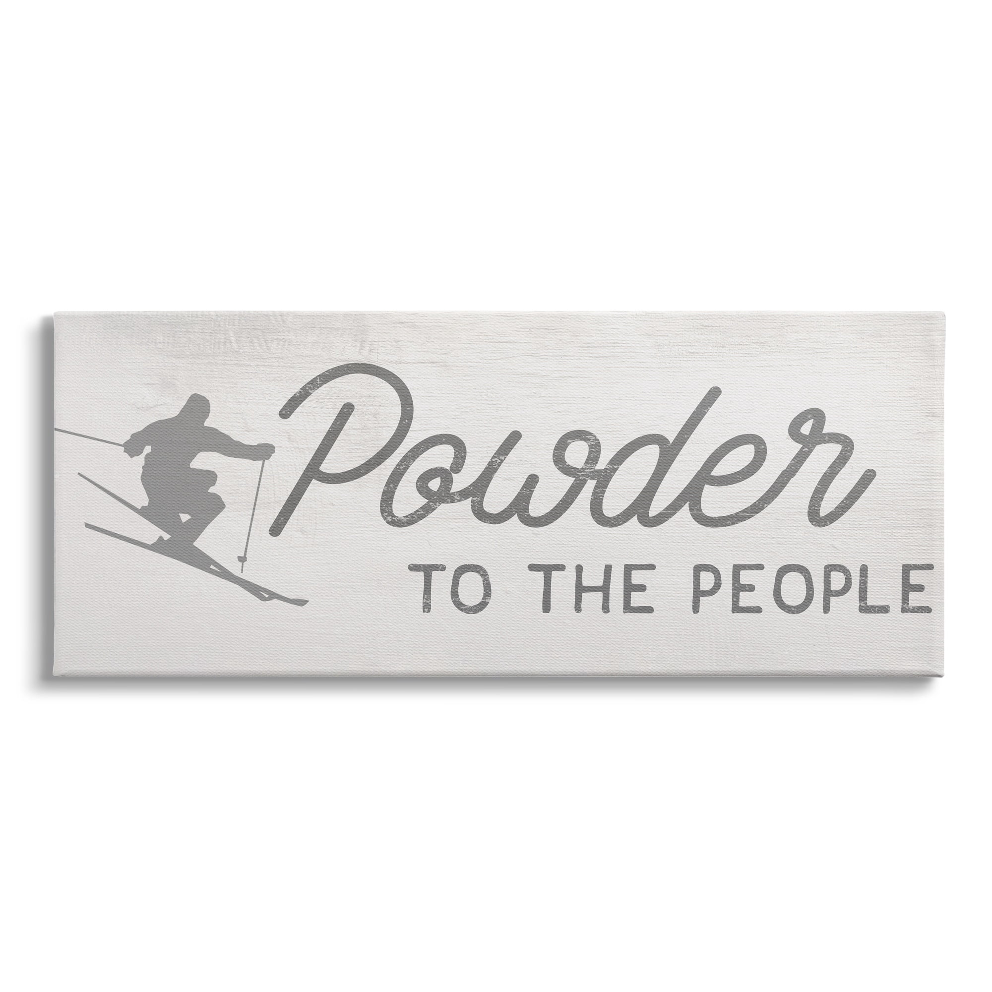 Stupell Industries Powder to the People Phrase Ski Sport Pun, 48 x 20, Design by Daphne Polselli