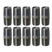 Supply Giant 1" x 4", Steel Pipe, pre cut Industrial Pipe, Threaded Pipe Nipples and Fittings, Build Vintage DIY Furniture, Galvanized (Pack Of 10)