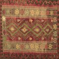 thumbnail image 1 of Ahgly Company Indoor Square Southwestern Brown Country Area Rugs, 4' Square, 1 of 4