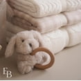 thumbnail image 2 of Rattle Toy, elegante cachorro de peluche de lujo para bebés con anillo de madera, 2 of 6