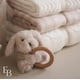 thumbnail image 2 of Rattle Toy, elegante cachorro de peluche de lujo para bebés con anillo de madera, 2 of 6