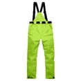 thumbnail image 5 of dgysar Snow Pants for Women and Men Winter Windproof Insulated Ski Bib Overalls Solid Color Sleeveless Straps Jumpsuits with Pockets, Fluorescent Green M, 5 of 5