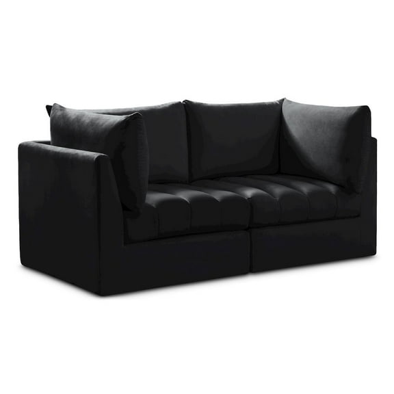 Meridian Furniture Jacob Black Velvet Modular Sofa