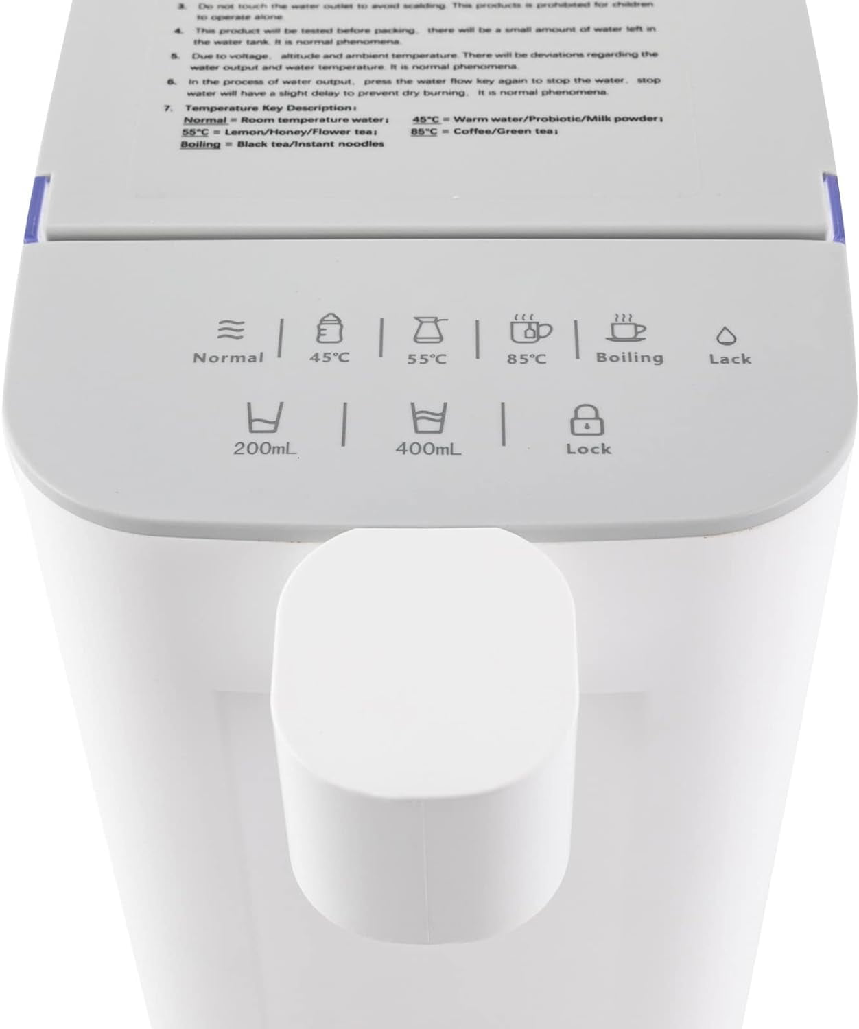 Instant Hot Water Dispenser, 1600W 3L/102oz Electric Kettles Instant Hot Water Dispenser w/Temperature Control & Luminous Light & Safety Lock for Various Occasions, Including Homes, Offices