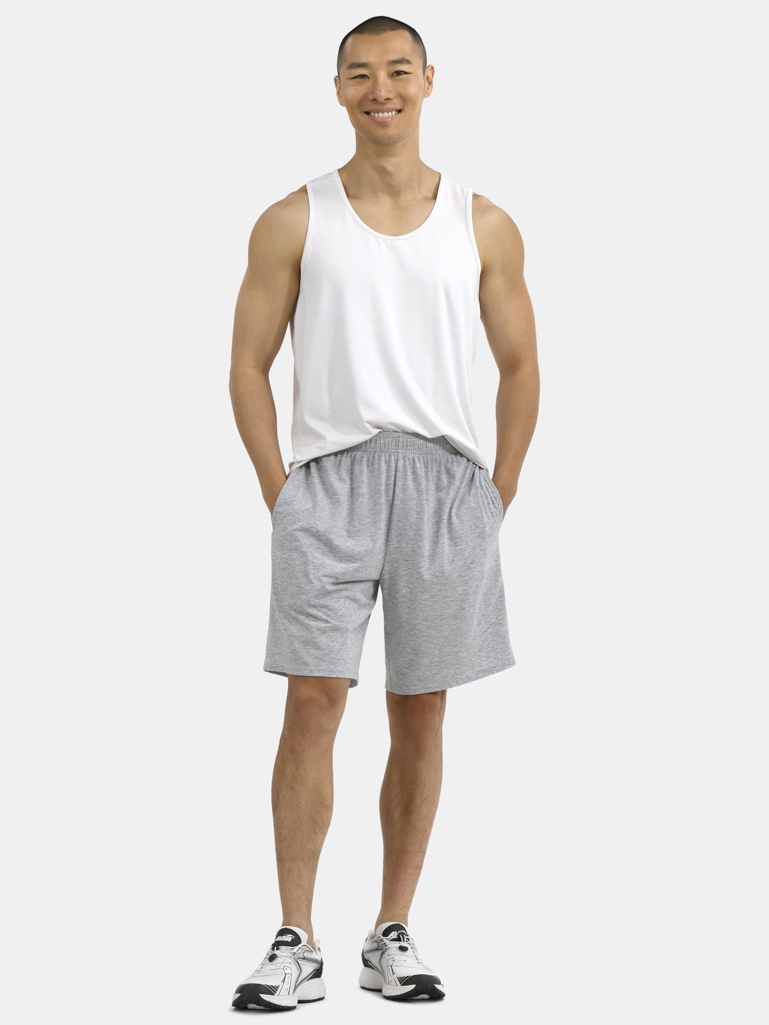 Athletic Works Men's and Big Men's Tri-Blend Active Shorts, 7" Inseam, Sizes S-5XL