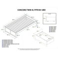 thumbnail image 3 of Concord Platform Bed with Flat Panel Foot Board and 2 Urban Bed Drawers, Multiple Colors, Multiple Sizes, 3 of 7