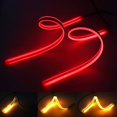 thumbnail image 4 of 2 tiras de luces LED DRL para coche, impermeables, flexibles, RGB, para faros delanteros automáticos, secuencia amarilla, señal de giro con DRL de 12 V, 4 of 5