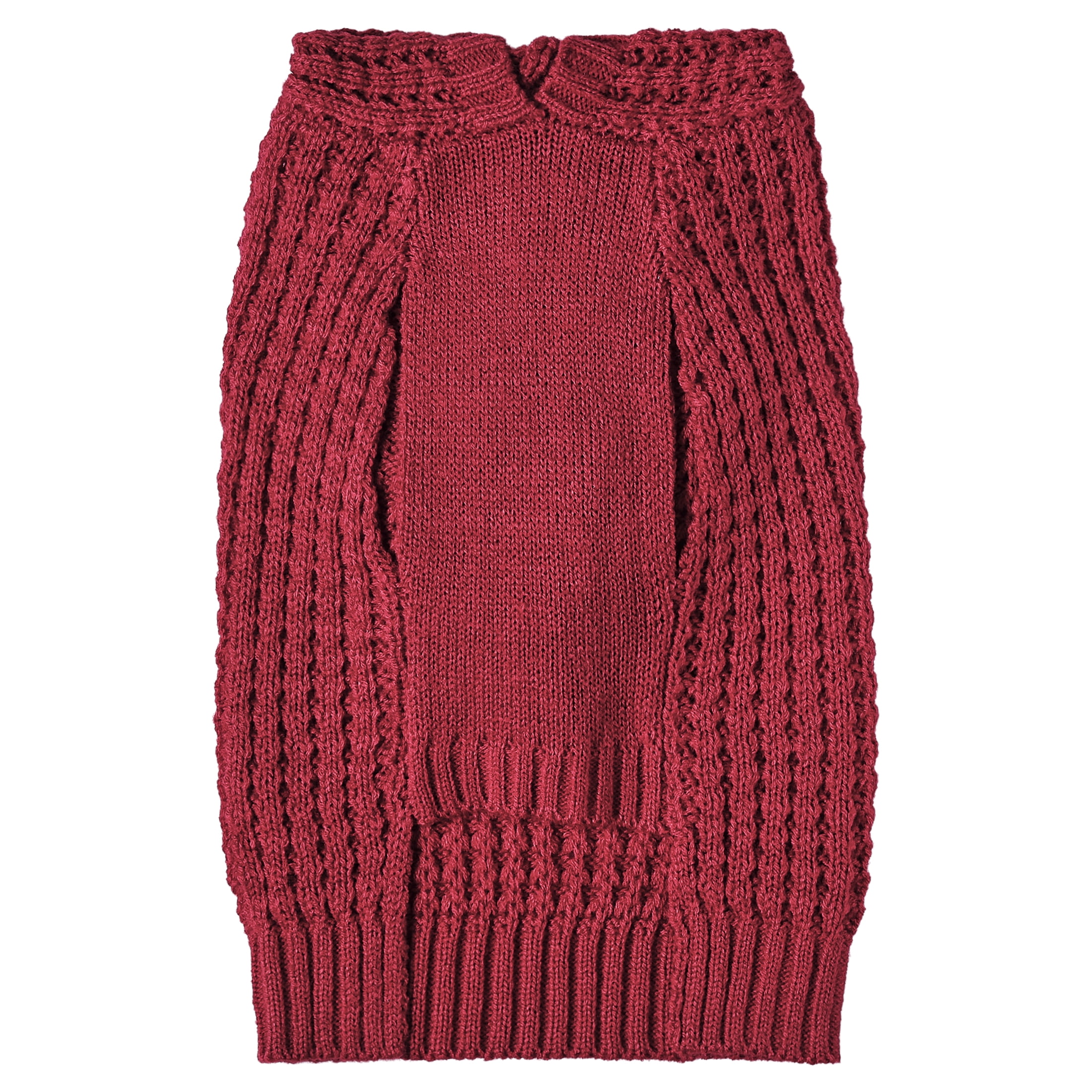 Vibrant Life Holiday Pet Sweater for Cats & Dogs, Spoiled Waffle Knit, Red, Extra Small