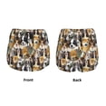 thumbnail image 5 of Picia Cute Dog Pattern Women's 2 in 1 Athletic Running Shorts High Waisted Workout Casual Gym Sweat Shorts with Comfy Liner Zipper Pockets-XX-Large, 5 of 9