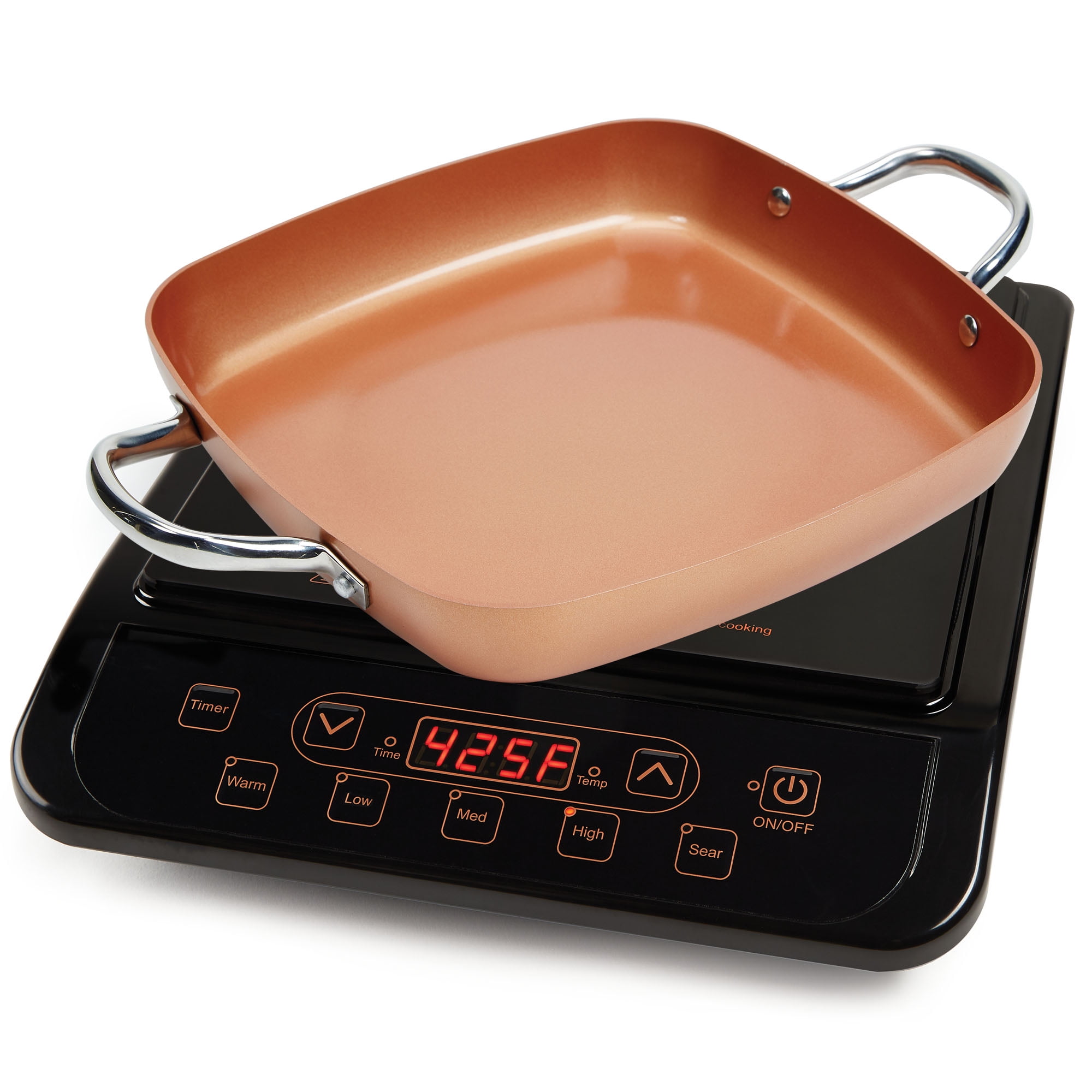 copper chef pan set 10 piece
