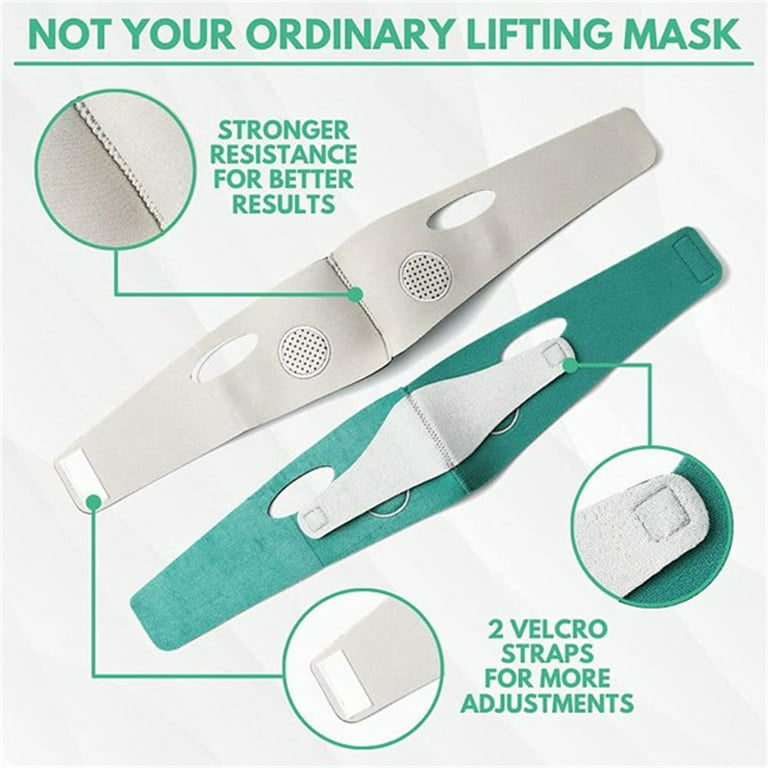 Facial Slimming Double Chin Cheek Band Strap Mask V Face Shaper,63x9cm