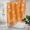 thumbnail image 3 of Fall Leaves Shower Curtain, Pumpkins Curtain for Bathroom, Orange Autumn Waterproof Bath Curtains with Hooks for Decorations 60"W x 72"L (Pack of 1), 3 of 6
