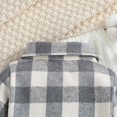 thumbnail image 5 of Otqutp Children Warm Winter Coat Boys Girls Spring Fall New Long Sleeve Plaid Shirt Jacket Toddler Autumn Winter Coat Kids Lightweight Coat(Grey,3-6 Months), 5 of 9