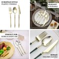thumbnail image 4 of Efavormart 24 Pack | Gold / Brown Glittered European Plastic Utensil Set With Roman Column Handle, Disposable Fork, Spoon And Knife Silverware, 4 of 11