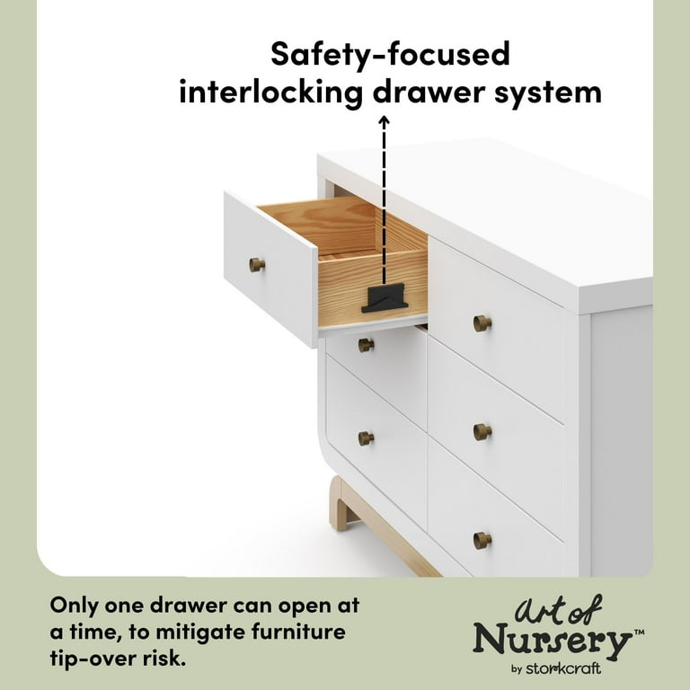 Art of Nursery by Storkcraft Santorini 6 Drawer Nursery Double