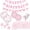 Pink, variant on Pink Bow Birthday Decorations (Serves 10), Plates And Napkins CupsKnifes Forks Banner Tablecloth Balloons Bow Theme Tableware for Girls Bachelorette Party Deco