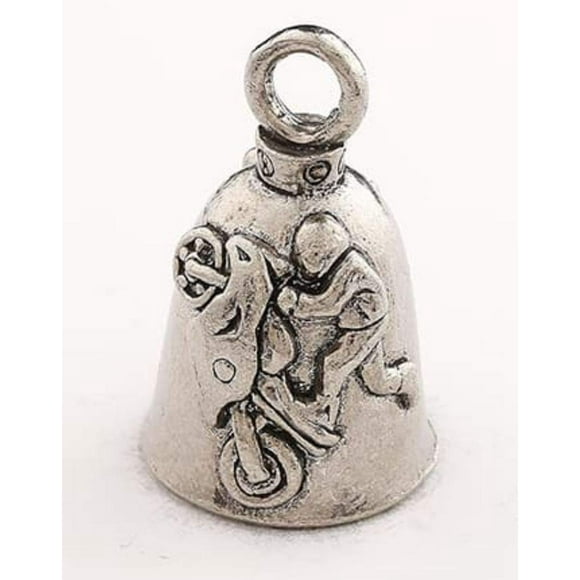 Guardian Bell Sport Bike Tricks Good Luck Bell w/Keyring & Black Velvet Gift Bag | Motorcycle Bell | Lead-Free Pewter | Good Luck Gift to Friends & Family | Bike Bell | Made in USA