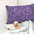 thumbnail image 4 of Cauagu Lavender Flowers Print Pillow Covers with Envelope Closure,1PC Pillow Cases Decorative Pillow Case for Bed & Couch, Pillows Not Included-14"x20", 4 of 6