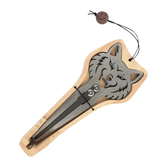 Arpa de boca de acero inoxidable, instrumento de soplado, regalo, portátil, resistente, arpa de boca , elegante, accesorio, instrumento Lobo