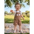 thumbnail image 6 of BemeyourBBs Toddler Baby Boy Girl Chicken Bib Overalls Shorts Kids Chick Rooster Embroidered Sleeveless Romper Jumpsuit with Adjustble Shoulder Strap Pockets Bbay Sprimg Summer Fall Clothes, 6 of 9