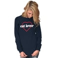 thumbnail image 4 of Crazy Cat Lady Feline Lover Kitty Women's Long Sleeve T Shirt Brisco Brands S, 4 of 6