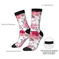 thumbnail image 4 of Vsdgher Peonies And Roses Crew Socks for Men & Women, Breathable Casual Athletic Ankle Socks, 4 of 6