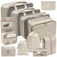 thumbnail image 2 of Travel storage bag set for digital toiletries and cosmetics, including clothing, shoes, and luggage. [Nine-piece toiletry bag set, gray], 2 of 5