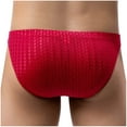 thumbnail image 4 of Odeerbi Mens Lace Pouch Underwear Jockstrap Underwear Valentine's Day 2025 Casual Fashion Solid Sexy Underwear Thong Buttock Lift Breathable Briefs Burgundy, 4 of 4