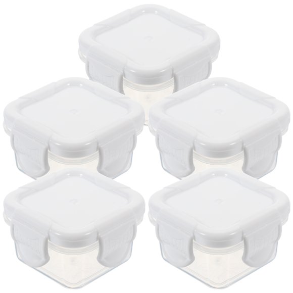 5Pcs Portable Hamster Food Holder Boxes with Lid Deli Food Container Leak Proof Picnic Boxes