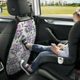 thumbnail image 5 of Violets Flowers Purple Pink Mats Back Seat Protectors, Car Seat Protector Vehicle Organizers Waterproof Cover Back Seat Cover for Kids with 3 Storage Pockets 2 Pack, 5 of 5