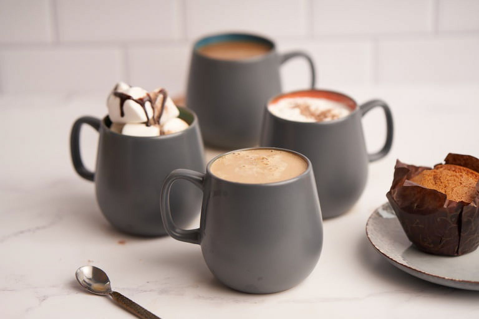 Kook Deco Large Coffee Mugs Set of 4, 21 Oz Multicolor Ceramic Mugs Drinkware - image 2 of 5