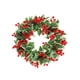 thumbnail image 2 of Corona de Navidad, corona de flores artificiales, centros de mesa de frutos rojos, corona de puerta de Navidad, corona de invierno de granja, 2 of 9