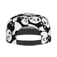thumbnail image 4 of Easygdp Seamless Pattern Cute Panda Baseball Cap with Adjustable Flat Suitable for Head Circumference 22.4-23.6 in, 4 of 9