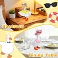 thumbnail image 6 of Miguan 6 Sets Mini Desk Goose Outfits 7 inches Mini Desk Goose Clothes with Cute Felt Hat Necklace Dresses and Sunglasses for Magnetic Porch Geese Key Holder Decor Gifts, 6 of 7