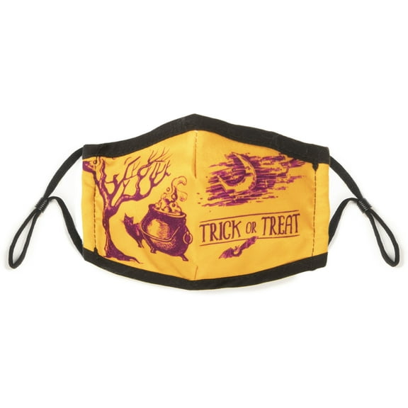 Halloween Kids Cloth Face Mask - Cute, Scary, Washable & Reusable - Breathable Cotton Inner, Poly Outer