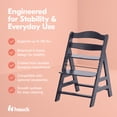 thumbnail image 3 of hauck Alpha+ Grow Along Seat Adjustable Wooden Chair Beechwood, Dark Grey Finish, 3 of 9