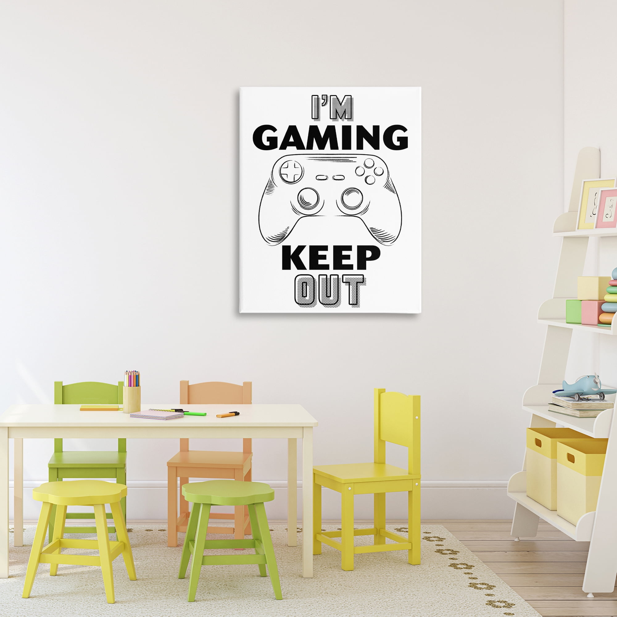 Stupell Industries Gaming Keep Out Canvas Wall Art, design by Marcus Prime