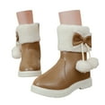 thumbnail image 3 of Xiaoxatg Stylish Girls Winter Boots with Thick Sole Design for Comfort and Warm Non- During Cold Seasons 4.5-5 Years Khaki, 3 of 9
